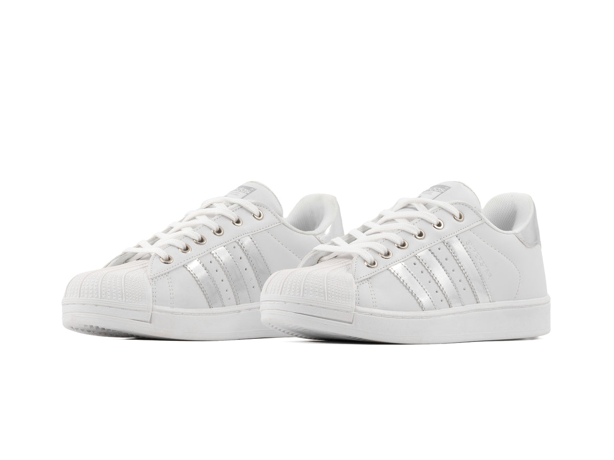 Tenis Concha Blanco Metalico