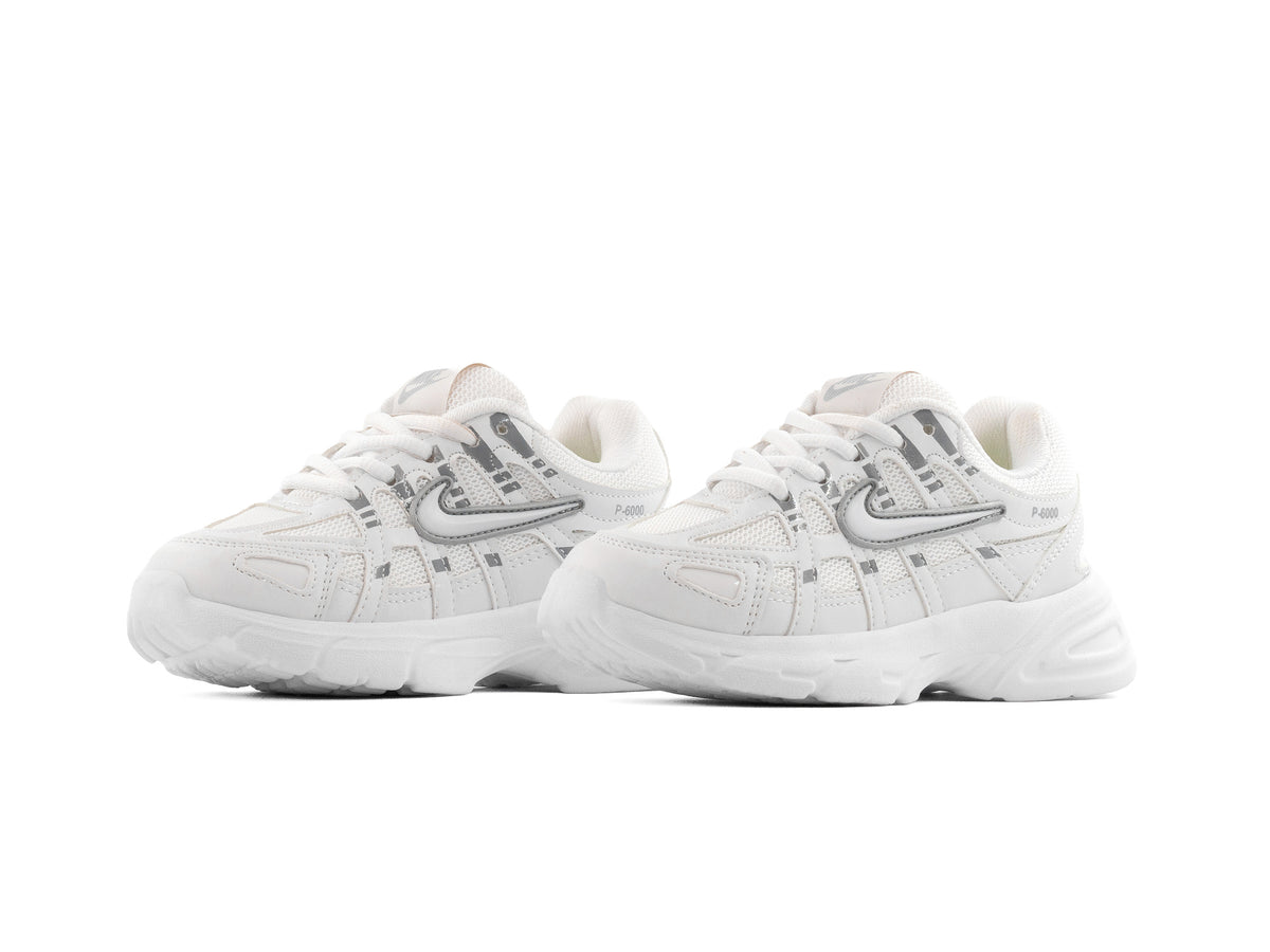 Tenis P6000 Blanco Plata Niño