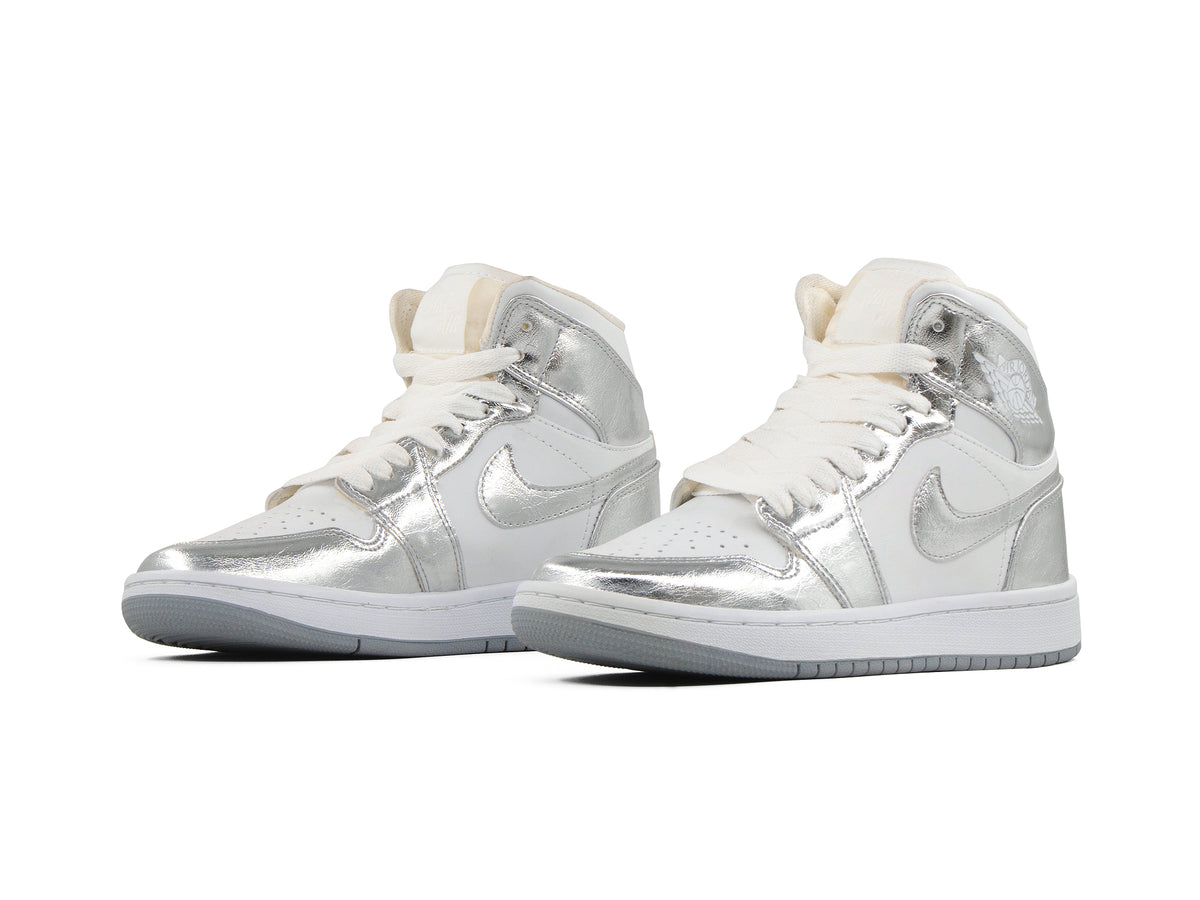 Paq 6 Pares Tenis Retro 1 Blanco Plata 22/25.5
