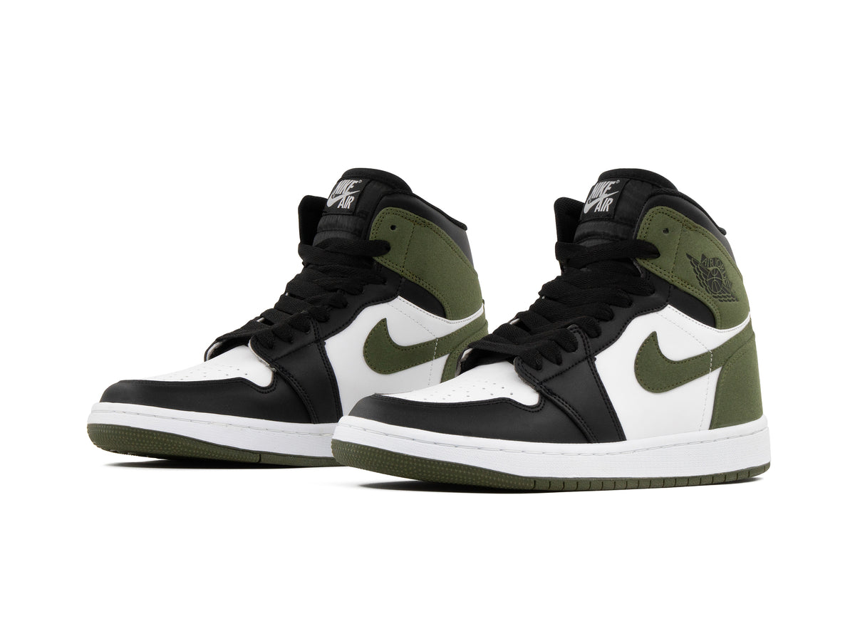 Tenis Retro 1 Blanco Verde Negro