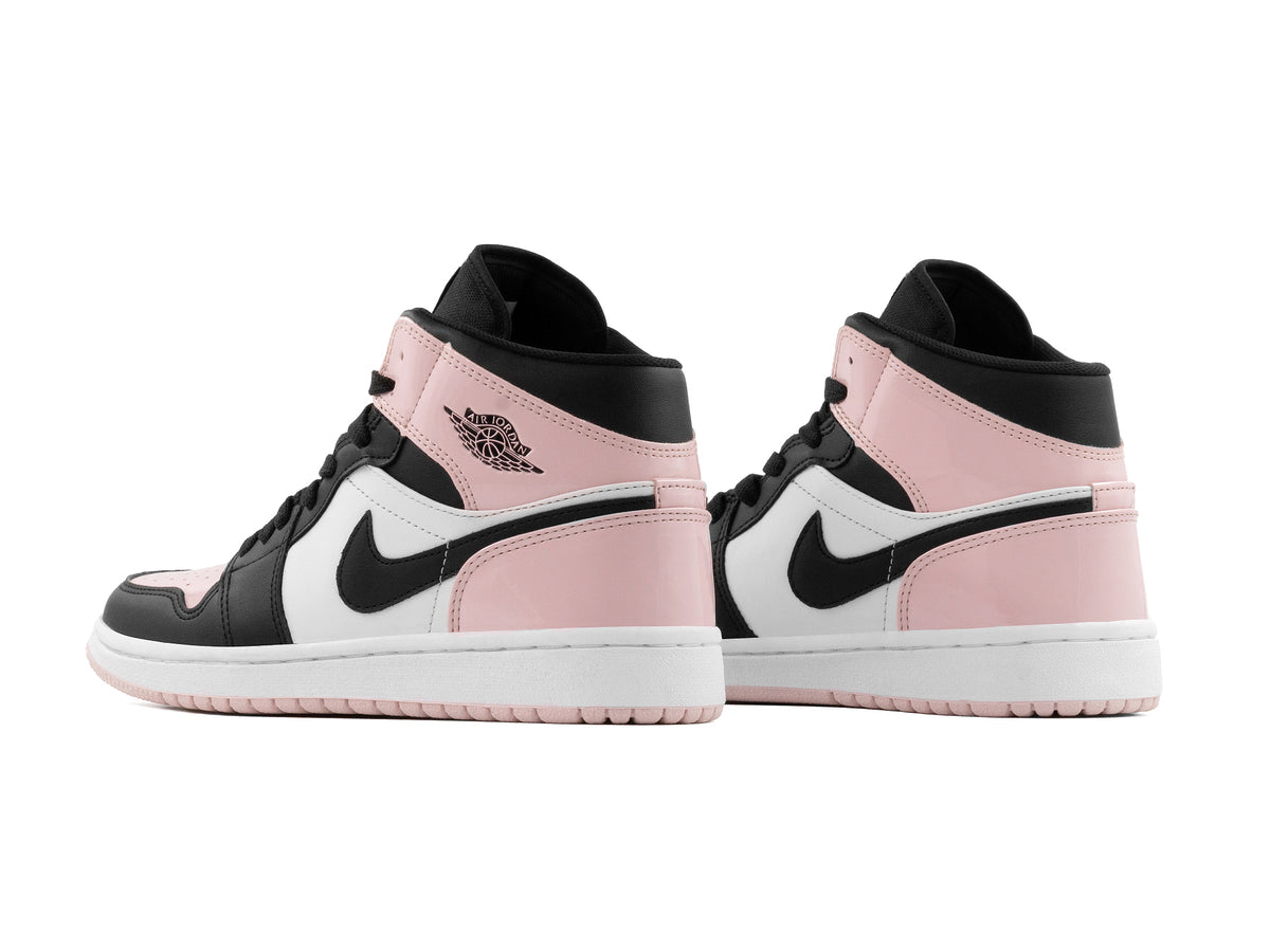 Paq 6 Pares Tenis Retro 1 Charol Negro Rosa 22/25.5