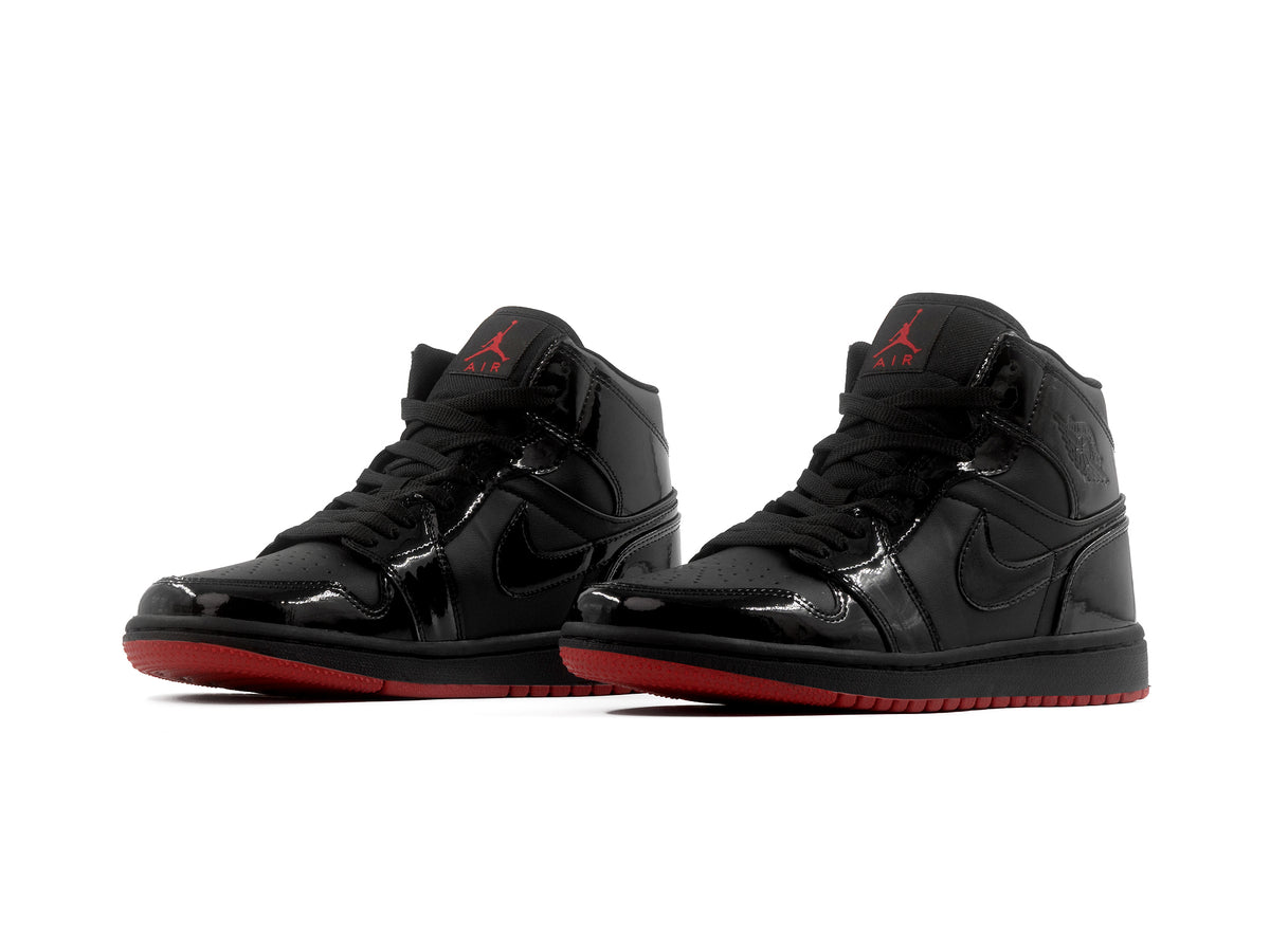 Paq 6 Pares Tenis Retro 1 Charol Negro Suela Rojo 25/28.5