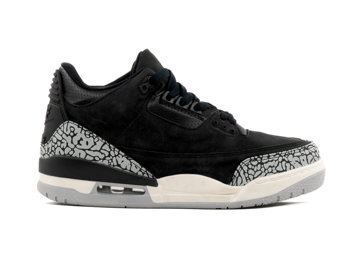 Tenis Retro 3 Negro Gris 1.1 Premium
