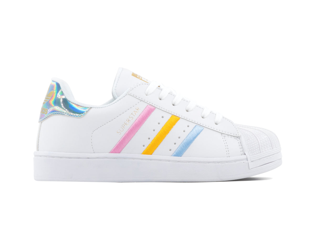 Paq 6 Pares Tenis Concha Blanco Glass 23/26.5