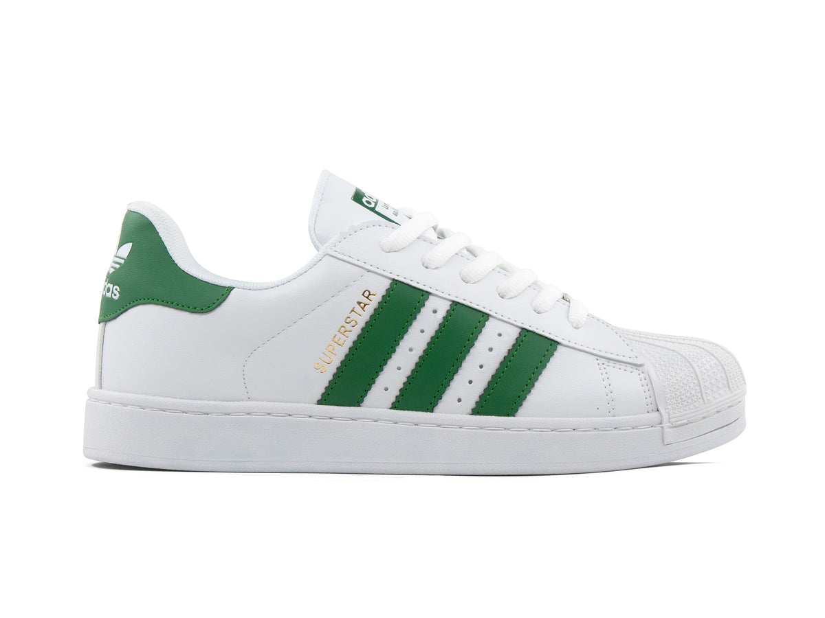 Paq 6 Pares Tenis Concha Blanco Verde 25/28.5