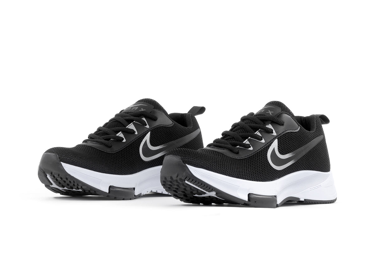 Paq 6 Pares Tenis 025 Negro Plata Negro 22/25.5
