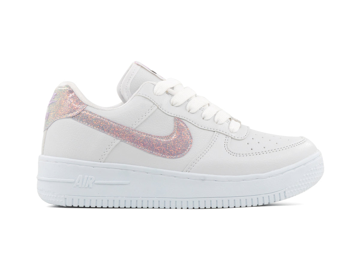 Paq 6 Pares Tenis 270 Blanco Lila Glitter 22/25.5