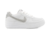 Paq 6 Pares Tenis 270 Blanco Plata Glitter 23/26.5