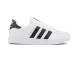 Paq 6 Pares Tenis Concha Blanco Negro 22/25.5