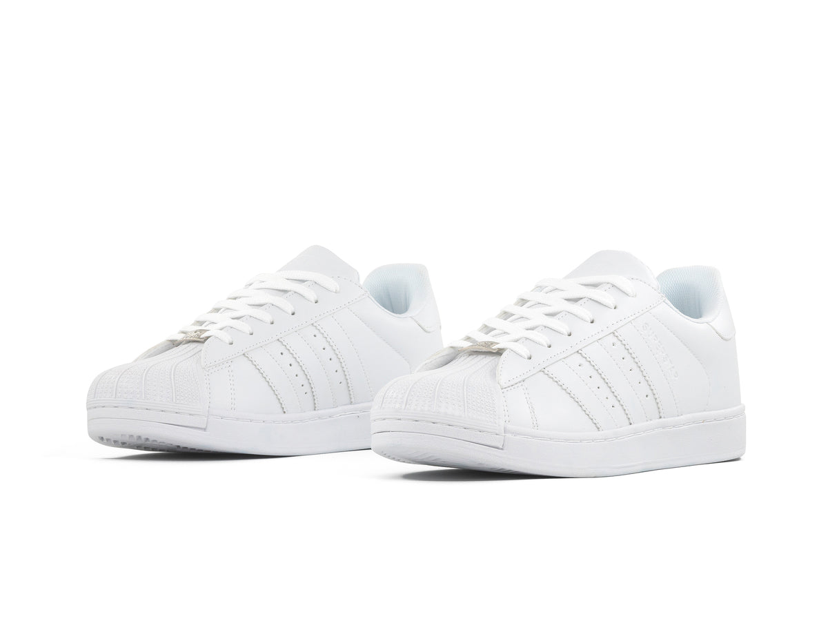 Paq 6 Pares Tenis Concha Blanco Total 25/28.5