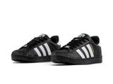 Paq 6 Pares Tenis Concha Negro Blanco 22/25.5