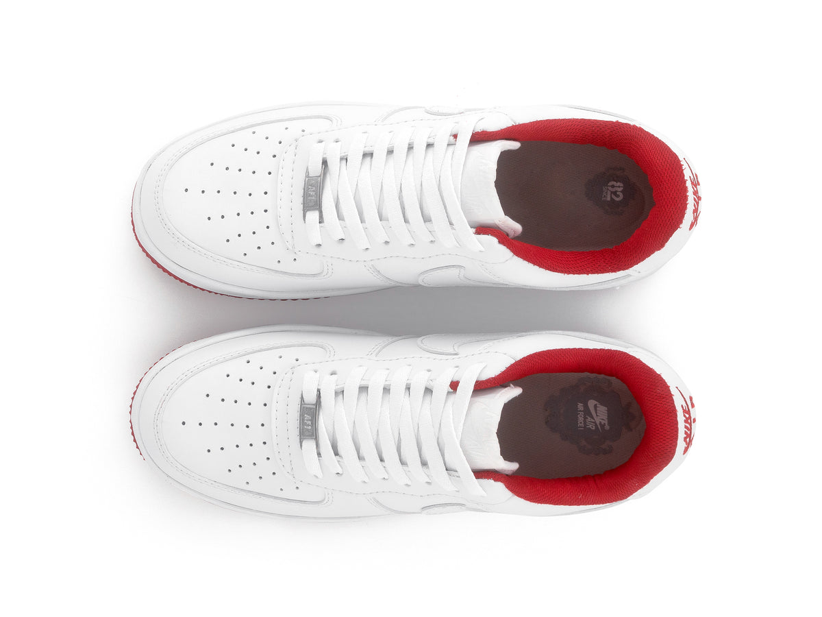 Paq 6 Pares Tenis Air Force 1 Blanco Rojo 1.1 Premium 22/25.5