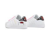 Paq 6 Pares Tenis Concha Blanco Hello Kitty 23/26.5