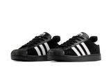 Tenis Concha Rhinestone Negro Blanco