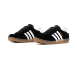 Tenis Gzl Negro Blanco Gamuza Suela Ambar