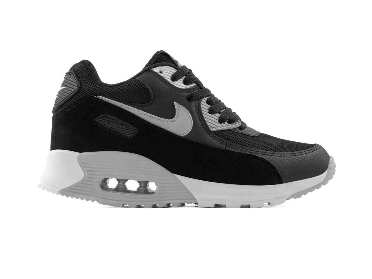 Paq 6 Pares Tenis Max 90 Negro Gris 22/25.5