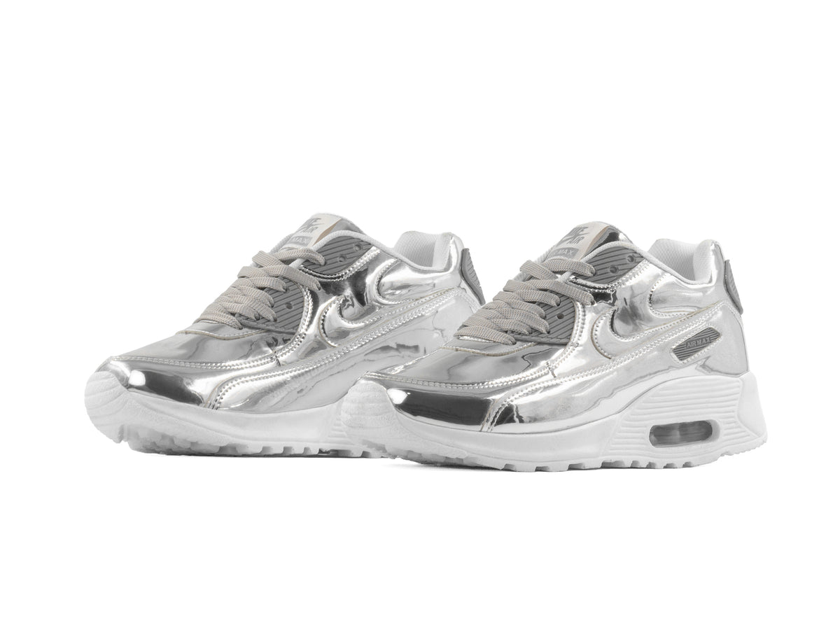 Paq 6 Pares Tenis Max 90 Plata 23/26.5