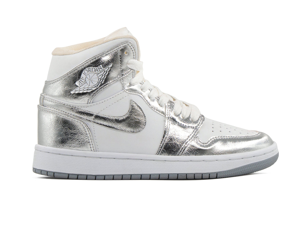 Tenis Retro 1 Blanco Plata