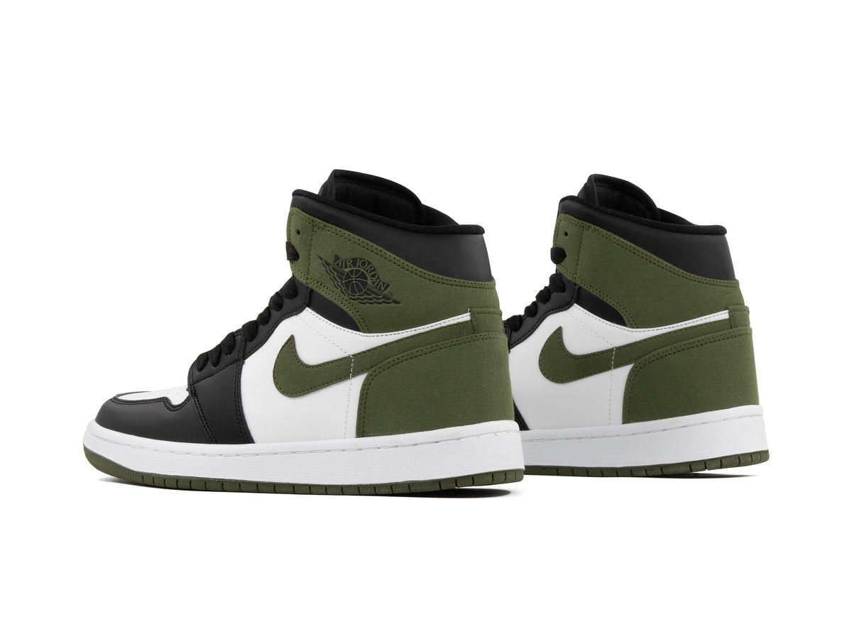 Tenis Retro 1 Blanco Verde Negro