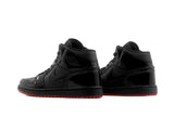 Tenis Retro 1 Charol Negro Suela Rojo
