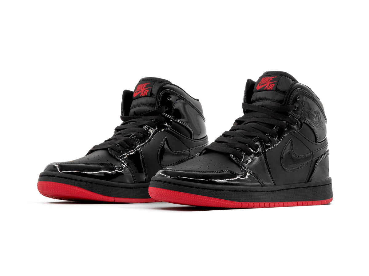 Tenis Retro 1 Charol Negro Suela Rojo 1.1 Premium