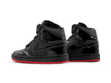 Tenis Retro 1 Charol Negro Suela Rojo 1.1 Premium
