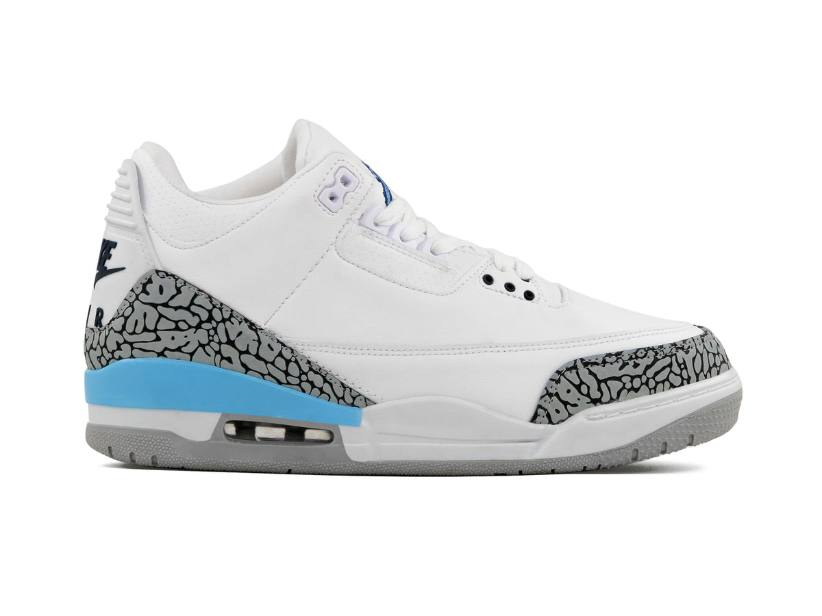 Tenis Retro 3 Blanco Gris Cielo 1.1 Premium