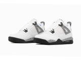 Tenis Retro 4 Blanco Negro Jaspeado