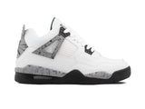 Tenis Retro 4 Blanco Negro Jaspeado