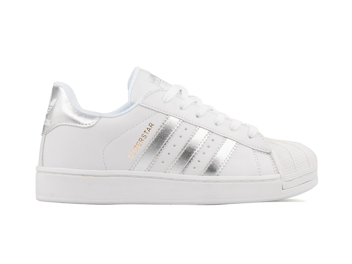 Tenis Concha Blanco Plata