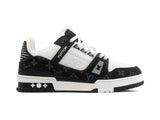 Tenis LV Trainer Premium Blanco Negro Importado