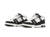 Tenis LV Trainer Premium Blanco Negro Importado